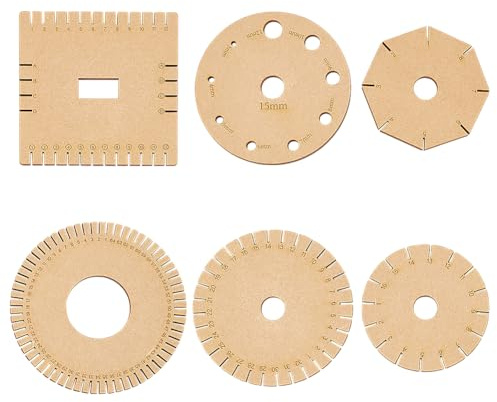 BENECREAT 6 disco Intrecciato per Braccialetti In Legno, Rettangolo Rotondo Perline Cordone Disco, Disco Intrecciato con Corda A Mano per Realizzare Braccialetti Amicizia, Fai Da Te Artigianale