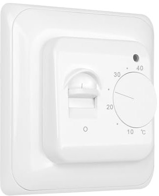 CNBINGO Raumthermostat Fußbodenheizung Elektrisch Regler mit Fühler, Mechanisch Thermostat Fussbodenheizung Elektrische Fusbodenheizungsregler Unterputz