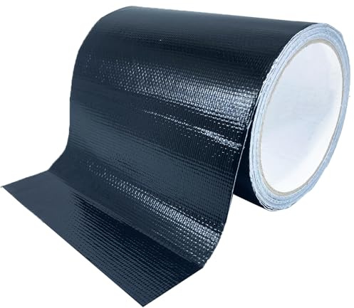 KAIHENG Wasserdichtes Reparaturband für Markisen,für Planen im Freien, Zelte, Bootsabdeckungen, Überdachungen, Segelband, Reparatur-Flickenset für Risse, strapazierfähig, UV-beständig (5zoll,Schwarz)