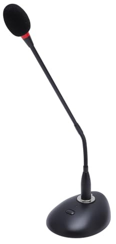 Plyisty Microphone à Condenseur à Col de Cygne, Microphone de Podium Cardioïde XLR, Micro de Bureau pour Conférences Vidéo Streaming Reetings Lectures