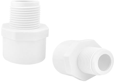 Ctyjia 2 Stück PVC Rohrverbinder Kits, 32 mm x 3/4 Zoll Außengewinde Schlauchanschluss Kupplungen, für Aquarium, Garten Schlauchsysteme