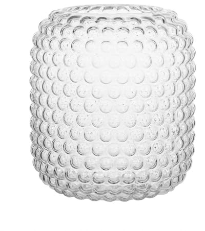simpa Tabletop Centrepiece Clear Bubble Glass Modern Vase 15cm (H)