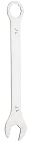 sourcing map Llave combinada superfina de 17 mm, caja métrica de 12 puntos y llave inglesa de acero inoxidable de extremo abierto, herramienta de llave de doble extremo para reparación de tuberías