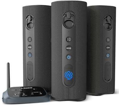 Avantree Harmony A1 – Auracast Multi-Room Wireless Speaker System for Whole-Home Audio & Background Music, Expandable Setup for Stores & Small Venues, Bluetooth Audio Input, Optical & AUX
