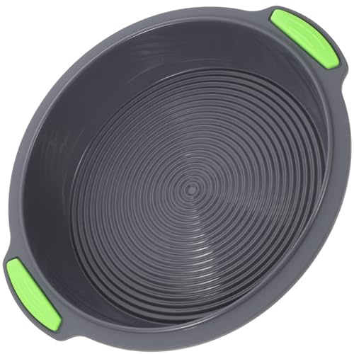 Veemoon Moule à Gâteau Rond en Silicone Antiadhésif 24 CM Résistant à Haute Température Ustensile de Cuisson Lavable Plat de Cuisson au Four pour Pâtisserie Maison et Professionnelle