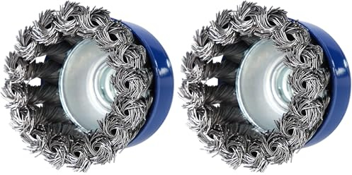 BRILLIANT TOOLS BT103103 Brosse boisseau, Ø 65 mm avec embout M14 x 2,0 mm [Powered by KS TOOLS] (Lot de 2)