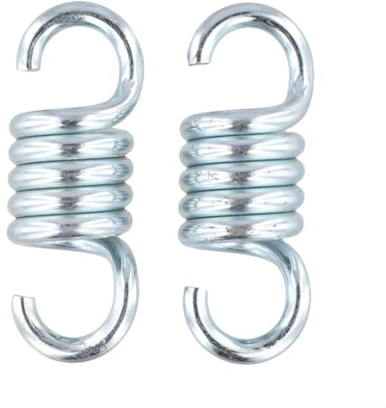 MIKMLYZE 2 molle a dondolo in acciaio zincato per sedie sospese, capacità di carico 650 kg, molla di tensione con smorzamento delle vibrazioni, diametro 8 mm, molla di estensione resistente per amache