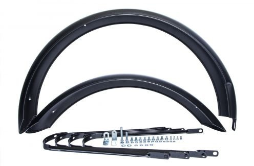 Classic Cycle Schutzbleche schwarz 26 Zoll 100 mm breit extra lang