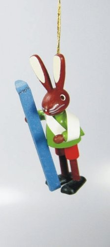 Rudolphs Schatzkiste Osterdekoration Strauchbehang Osterhase Verletzter Höhe 5,5cm NEU Osterdeko Osterhasenfigur Ostern Korb Osterei Frühling Erzgebirge Seiffen Hase Blumen