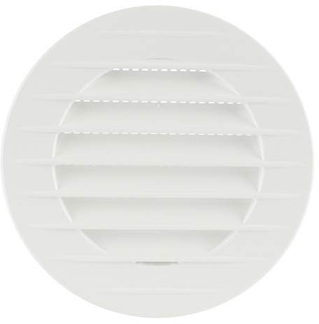 MKK - 17969 - Lüftungsgitter Abluftgitter Außengitter Insektenschutz weiß grau braun 60 70 80 90 100 120 125 150 mm weiß Ø 120 mm