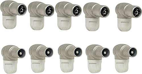 TELEVES Pack Conectores Antena TV TDT 5 uds Macho 4130 + 5 uds Hembra 4131