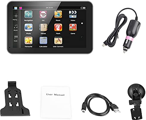 Auto GPS-Navigation, Navigationsgeräte für Auto, 7 Zoll Touchscreen tragbare Auto Navigator GPS Navi Auto LKW PKW Navigationssystem DDR256M 8GB FM mit freier Karte Für Windows CE 6.0[Europa]