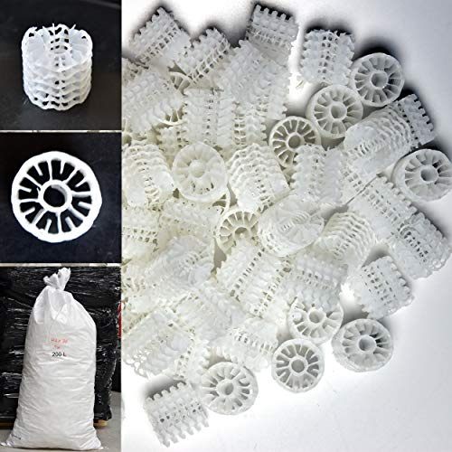 STÖHR HEL-X® Helix H2X36-35/36 mm - Farbe: Weiß - biocarrier Filtermedium für Biokammer Koi Teich Filter Füllkörper Filtermaterial - Menge: 600 Liter