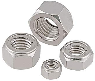 BOZONLI M4(4mm) Tuercas de Contratuerca, Acero Inoxidable Autoblocantes Tuercas Hexagonales Tuerca de Seguridad Hexagonal