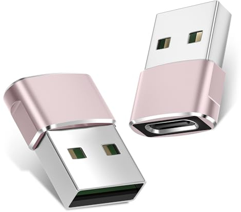 BASESAILOR USB to USB C Adapter,Type C Female to A Male Cable Converter 2P | for Apple Watch Ultra iWatch Series 7 8,iPhone 17 16 15 14 13 12 11 Pro Max Mini,AirPods 3,iPad,Air 5,Samsung Galaxy S24 S23