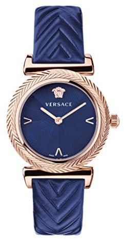 Versace Damen Armbanduhr V-Motif 35 mm Armband Leder VERE017 20