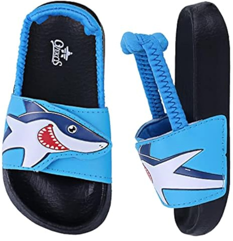 Dream QuanZhou Pantofole Estive Bambini Scarpe da Spiaggia Ragazzi Antiscivolo Leggere Infradito e Ciabatta e Piscina Morbido Gomma Pantofole da Bagno Interno da Esterno Sandali 26 Blu Nero