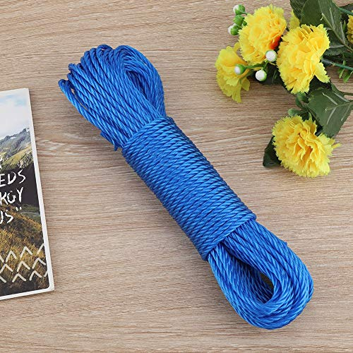 Gavigain 20m Nylon Cuerda Cordeles Tendedero Jardín Camping Outdoor(Azul)