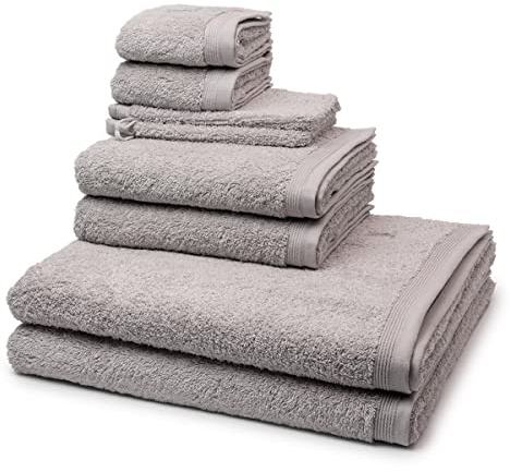 Möve - 8 teiliges Frottier-Set - Superwuschel (2 X Wasch- 2 X Gäste- 2 X Dusch- 2 X Handtuch im Set) - 520 g/m2 - Baumwolle - Walkfrottee - saugstark - weich und flauschig - Cashmere