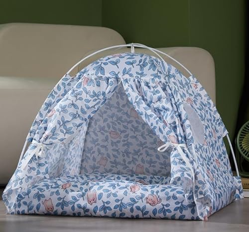 Hundebett Katzenbett Katzen Bett Hundezelt, Haustierzelt, Für Draußen, Katzenhaus, Hundehaus, Innenbett, Faltbares Katzenbett, Katzenzelte Für Hauskatzen Katzenkorb Hundematte (Color : B, Size : 38*