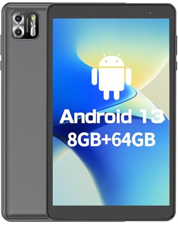 VASOUN Tablet 8 Inch Tab 8 Plus Tablets Android, Octa Core 8GB RAM 64GB ROM Expand to 1TB, 2.4G/5G WiFi,1280x800 HD IPS Screen 5000mAh Battery,Dual Camera,Tablet PC with Bluetooth,Type C(Grey)