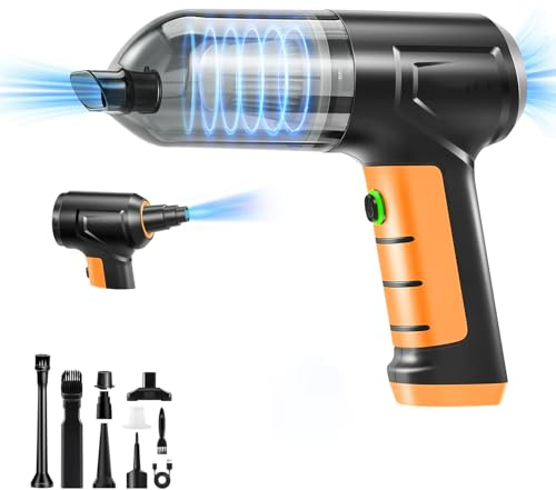 Aspirapolvere portatile per auto, pulitore auto senza fili 3 in 1, ad alte prestazioni, motore brushless 13500PA, aspirapolvere portatile con super aspirazione e 40 minuti di autonomia per auto e casa