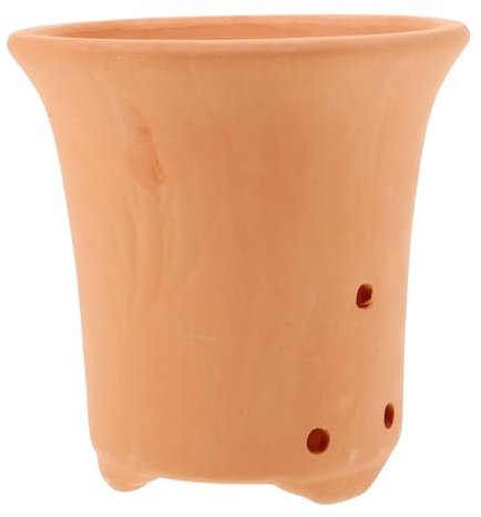 KONTONTY Maceta Ahuecada De Barro para Cactus y Suculentas Compacta Mediana, Decoración Interior para Escritorio, Hogar y Oficina, Maceta Pequeña Transpirable Estilo Cerámico