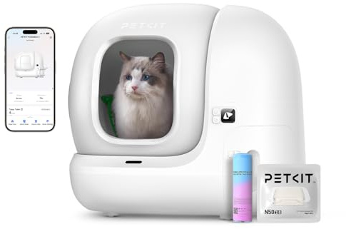 PETKIT Pura Max 2 Automatisk Kattlåda, Förbättrad Självrengörande Kattlåda, Anti-Leak/Anti-Trap/xSecure/App Control/Maximum 76L kapacitet för Flera Katter