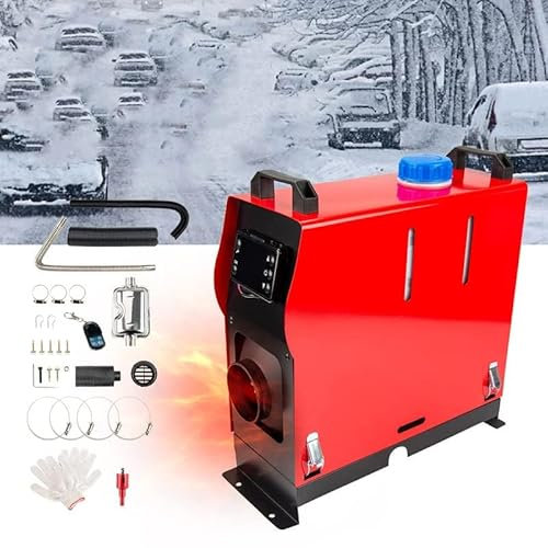 ShockFlo 8KW Standheizung Diesel Dieselheizung All-in-One Diesel-Luft-Auto-Parkheizung mit verbessertem LCD-Schalterdisplay und Fernbedienung, schnelles Aufheizen, für Wohnmobil, Garage, LKW, Boot