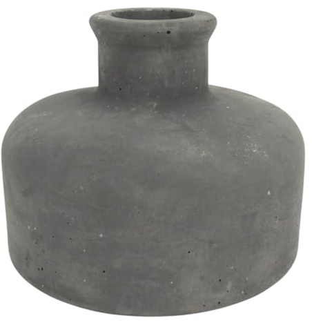 Handworkz | Wadah - mini Vase bauchig aus Beton | wasserdicht | für frische Blumen oder Trockenblumen nutzbar | auch als Kerzenständer für Stabkerzen geeignet | Made in Germany (Anthrazit)