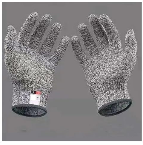 BADIKA Sicherheitshandschuhe Anti Cut Schnittschutzhandschuhe der Stufe 5, schnittfest, stichfest, Draht, Edelstahldraht, Metallgeflecht, schnittfeste Schutzhandschuhe for Metzger(XL)