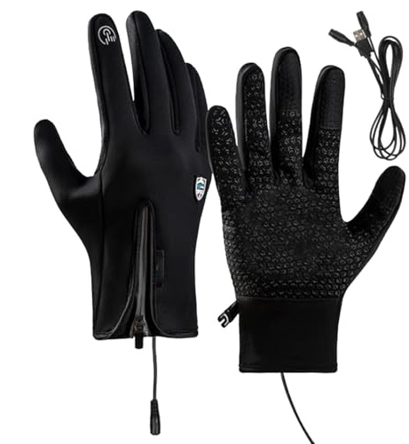Winter Heated Ski Mittens Waterproof Windproof Rechargeable Men Women | Rechargeable Outdoor Enthusiasts Men Women for Hiking, Driving, Fishing, Skating