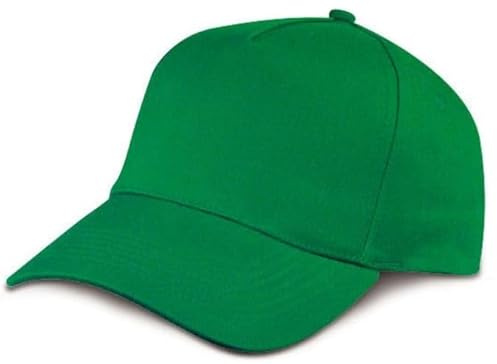 Generico Cappello con Visiera 5 Pannelli in 100% Cotone Colorato, Berretto Semplice per Adulto e Bambino Regolabile a Strappo Visiera Rigida, Versione Singola o in Formato Convenienza da 10 Pezzi