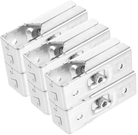 Stainless Steel Two Way Structural Connector Clamp 6pcs Silver