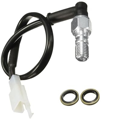 Xibao Commutateur de Frein Hydraulique de Moto,Interrupteur de Pression de Frein Hydraulique Universel pour Moto,Câble Commutateur de Feu Arrière Haute,Convient à la Plupart des Motos (M10×1.25mm)