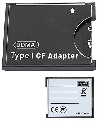 Aramox Adaptador CF, Tarjeta de Almacenamiento a Adaptador CF Tipo I, Admite Tarjetas SD WiFi Inalámbricas de hasta 2 TB, Plug & Play
