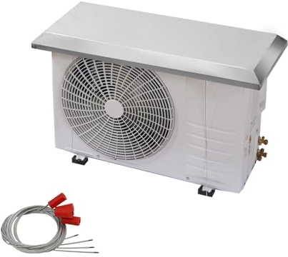 Housse Climatiseur Extérieur, Protection pour Cache Clim Exterieur, Protection pour Unité Split en Acier Inoxydable, Résistante à la Pluie, au Gel et à la Neige(83x33cm/32.7x13in)