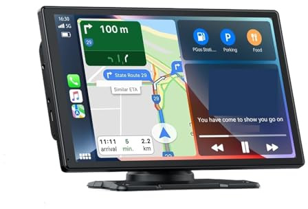 Sistema de navegación Navegador portátil para Coche para Pantalla táctil inalámbrica de 9 Pulgadas