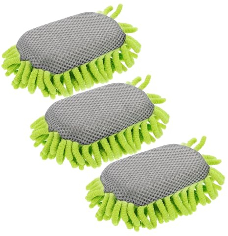 STOBAZA Cancellino per Lavagna Bianca 3 Pezzi in Spugna Chenille Verde Gomma per Lavagna Portatile e Lavabile per Scuola Ufficio e Casa Pulitore Leggero per Superfici senza Danni