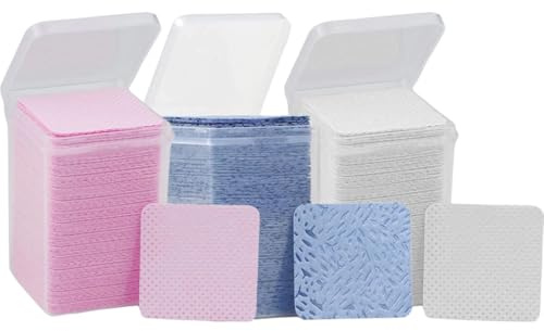 OSALADI 3 Flaschen Wimpernkleber Reinigungs Vliesstoffpads für Salon Heim 600 Stück Wimpernverlängerung Kleberentferner Tücher