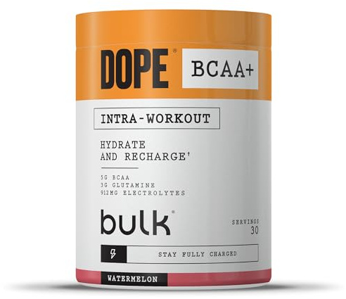 Dope BCAA+ | Polvere Intra-Workout | Anguria | 360 g | 30 Porzioni | 5g BCAA | Miscela di Elettroliti | Glutammina | Vitamina B6 & B12 | Supporta Idratazione, Energia e Recupero