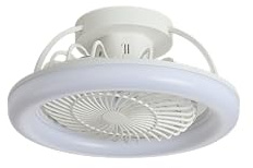 TODOLAMPARA.COM VENTILADOR TECHO SILENCIOSO PLAFÓN LED APP MÓVIL IKARO BLANCO 2026 - DC, regulable, 3 tonos, Verano/Invierno, aspas protegidas, 6v, bajo consumo, Fácil montaje (Brisa Envolvente)