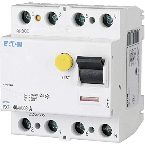 Eaton PXF-A FI-Schutzschalter, 3+N-polig, 40A, 300 mA Typ A PXF RoHS, IEC/EN 61008