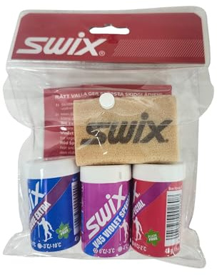 Swix Classic Nordic Ski Wax Pack with 3-Kick Wax and Cork, 8 x 8-Inch