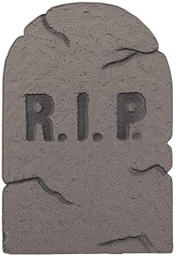 amscan-241254 Decorazione della Pietra tombale, Colore Grigio, 12 x 8 x 3/4, 241254