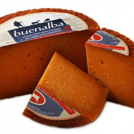 QUESO ARTESANO DE CABRA Y OVEJA AL PIMENTÓN. QUESO NARANJA (250G)