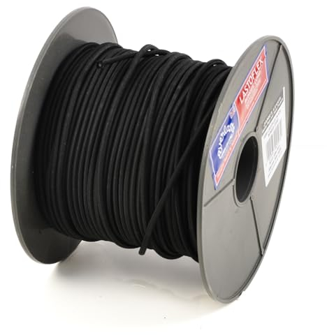 EVERLASTO Corda Elastica LASTOFLEX Nero, Gomma, 4mm x 10M