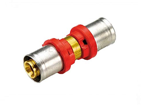 Raccordo A Pressare Dritto Doppio 20 X 18 Multistrato Tiemme