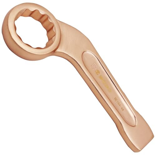 WEDO Chiave poligonale ad impulsi rinforzato 50mm,Senza Scintille Chiave poligonale chiusa,a 45 gradi,berillio rame,lunghezza 255mm,non magnetico,Certificato BAM e FM, GS