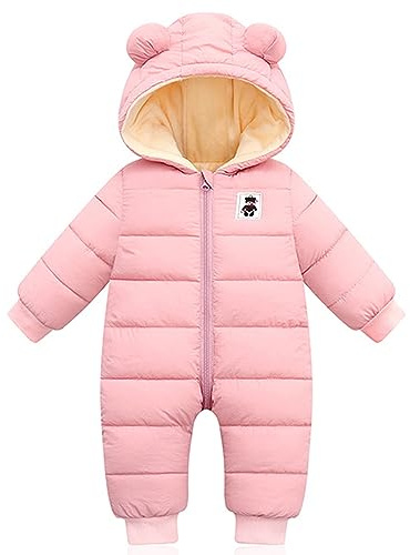 Vintersparkdräkt med huva för baby, pojkar, flickor, dunjacka, varm snödräkt, kappa för barn, varmare kroppsdräkt, kläder, långärmad overall, 0-12 månader